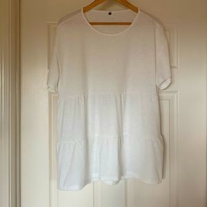 White Tiered Tee